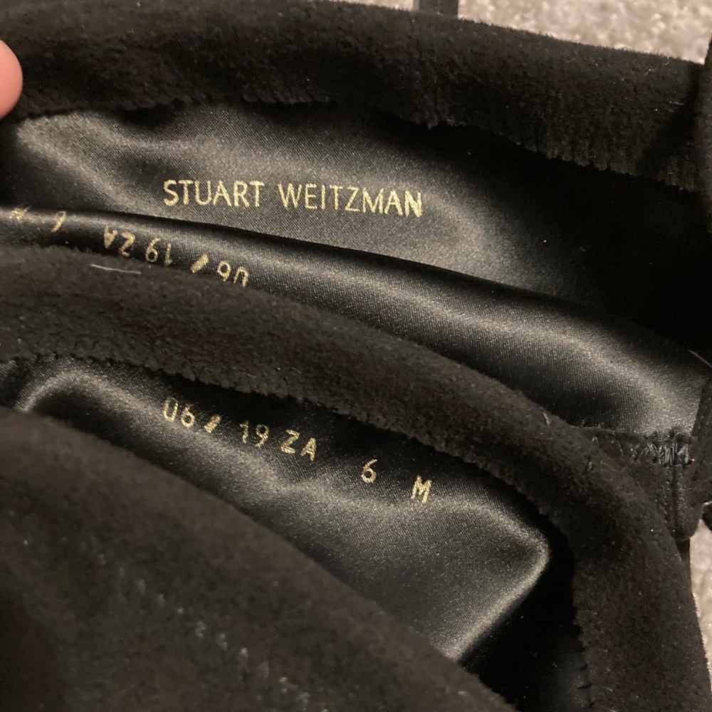 Stuart Weitzman Over The Knee Black Suede Boots - Picture 13 of 14